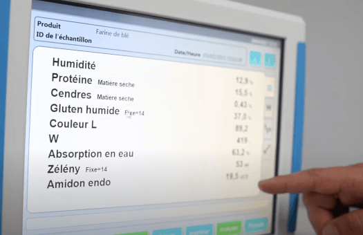 Contrôle qualité par la mesure des grains et farines obtenues