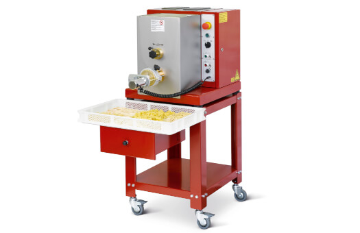 PM18 en version rouge, une machine à pâtes appétissante ! fabricant_machine_a_pates_presse_extrudeuse