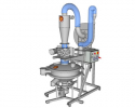 Transfert pneumatique complet sur tamiseur vibrant aspiration-farine
